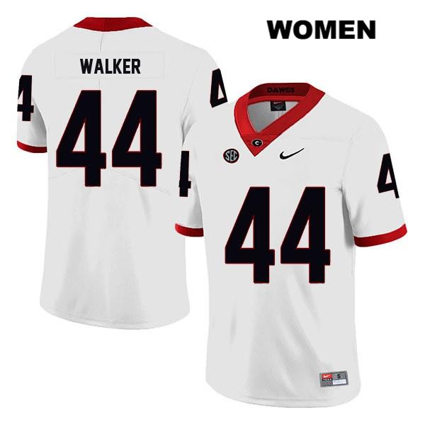 Georgia Bulldogs Women's Travon Walker #44 NCAA Legend Authentic White Nike Stitched College Football Jersey GLF8156ZW